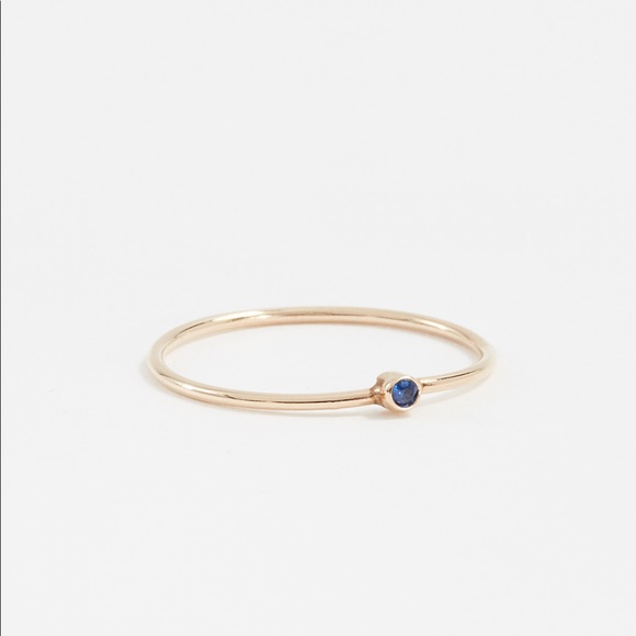 Jennifer Meyer 18k gold sapphire stacking ring - size 6 - Picture 1 of 6